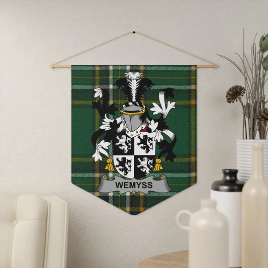 Family Plaid Crest Wall Decor Tapestry product