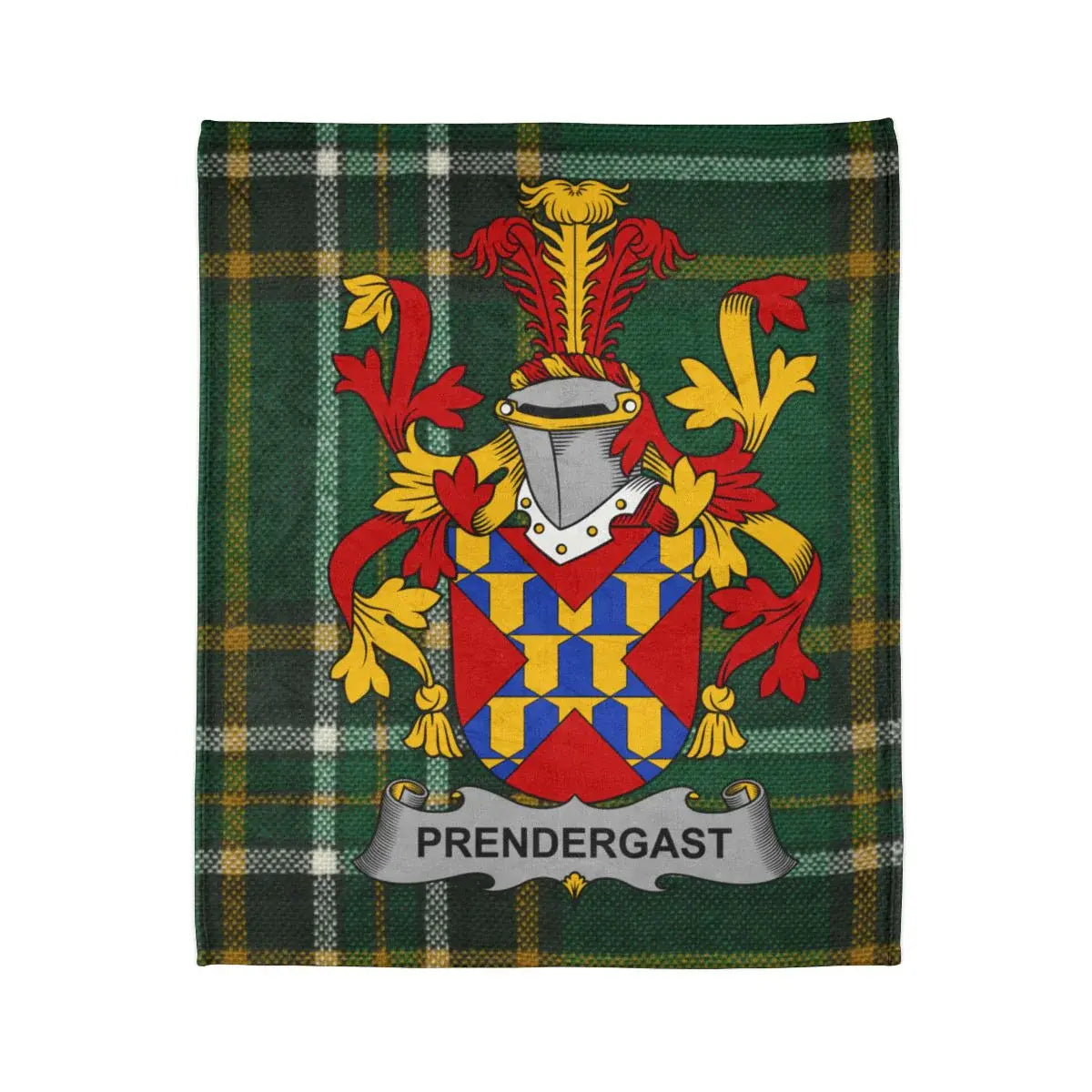 Prendergast Family Crest Tartan Blanket product