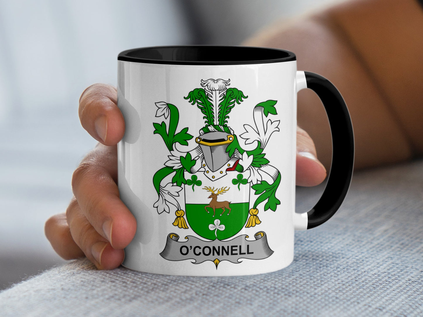 O'Connell Family Crest Historical Irish Surname Mug - Living Stone Gifts