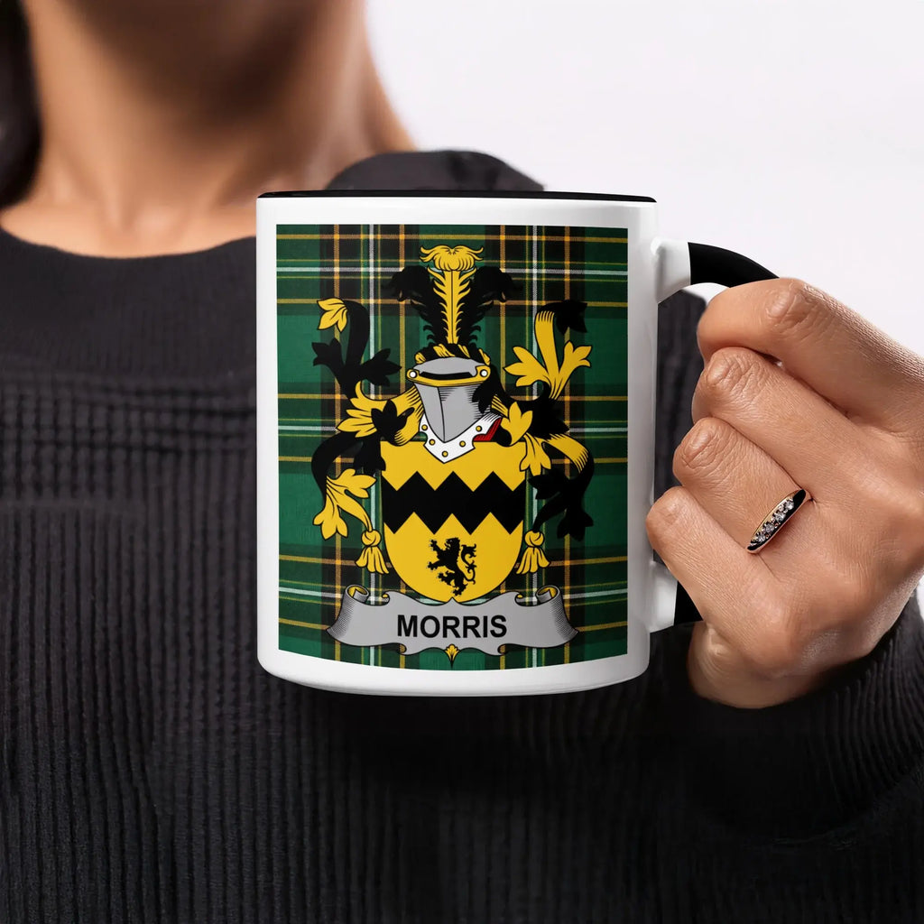 Morris Irish heritage mug with black handle and interior