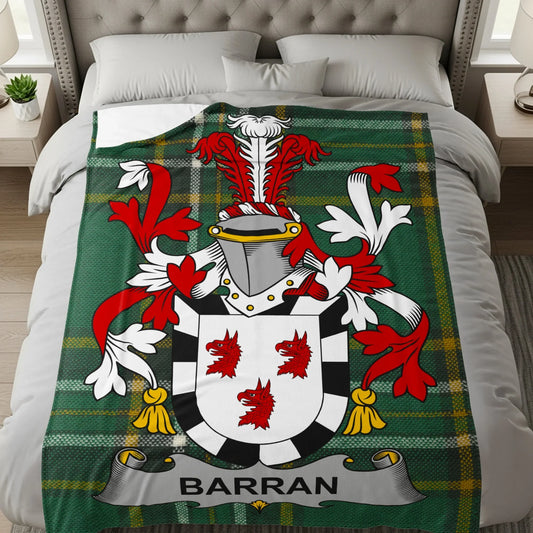 Barran Family Crest Printed Blanket product type
