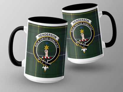 Henderson Clan Crest Tartan Plaid Mug with Scottish Pride - Living Stone Gifts