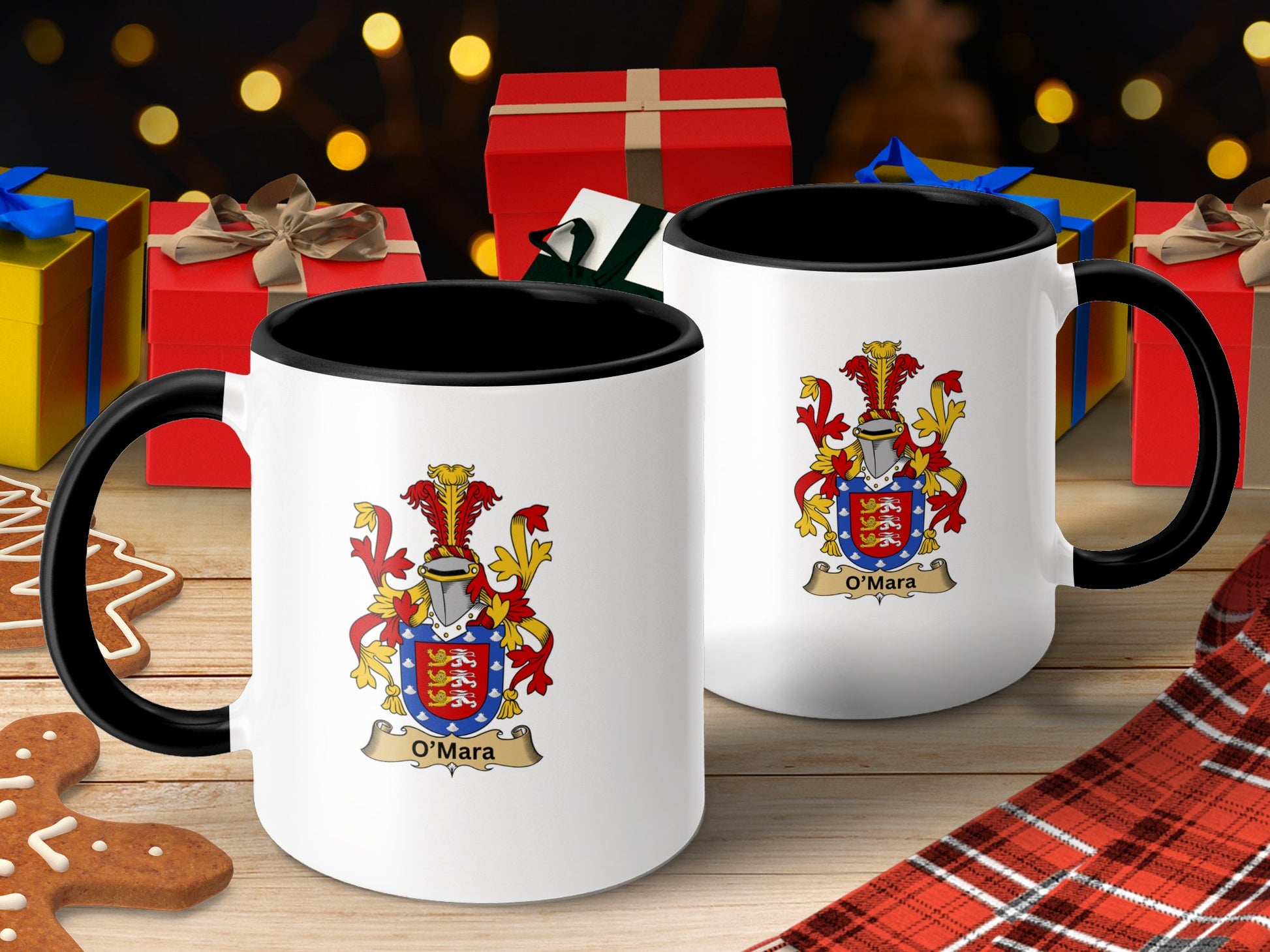 O'Mara Surname Irish Coat of Arms Mug - Living Stone Gifts