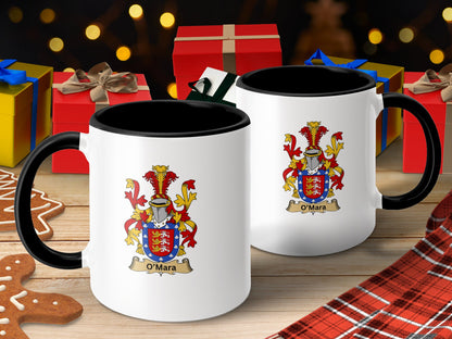 O'Mara Surname Irish Coat of Arms Mug - Living Stone Gifts