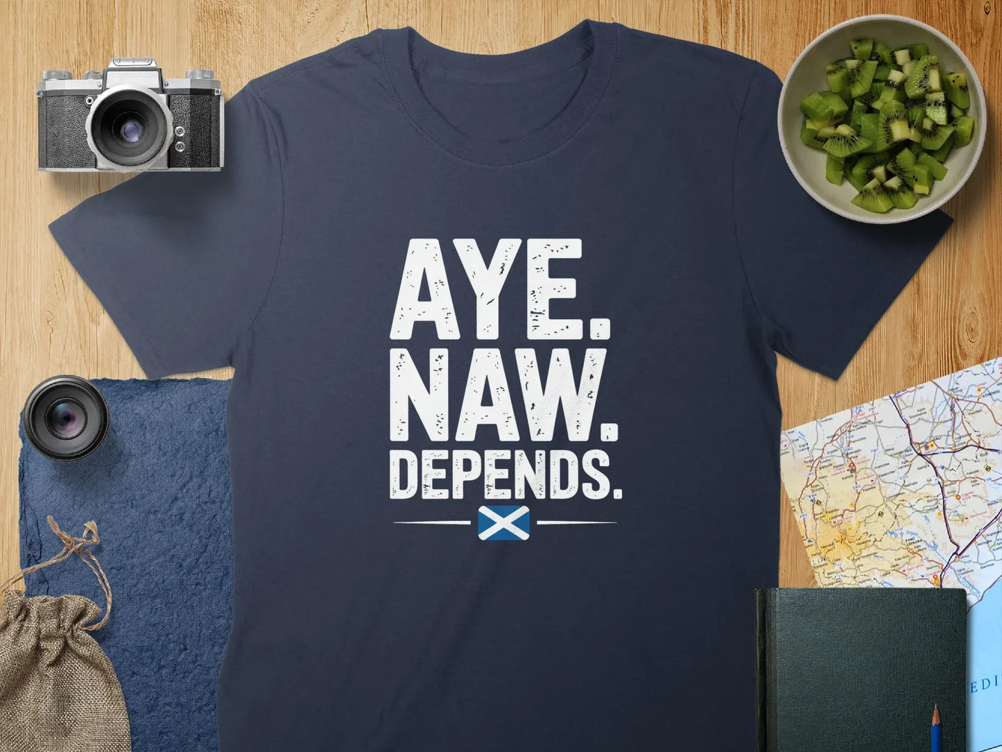 Aye Naw Depends T-shirt Scottish Humor Product