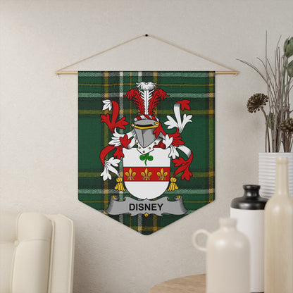 Green Disney Family Crest Tartan Wall Hanging product type