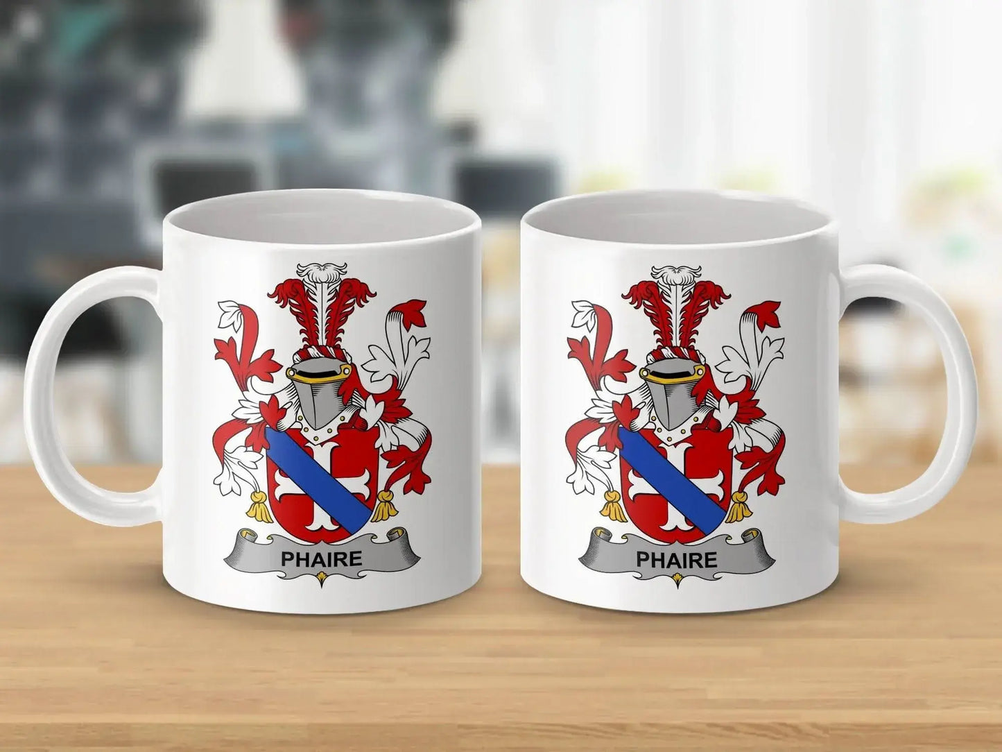 Phaire Family Crest Coat of Arms Symbol Mug - Celtic Ancestry Gifts