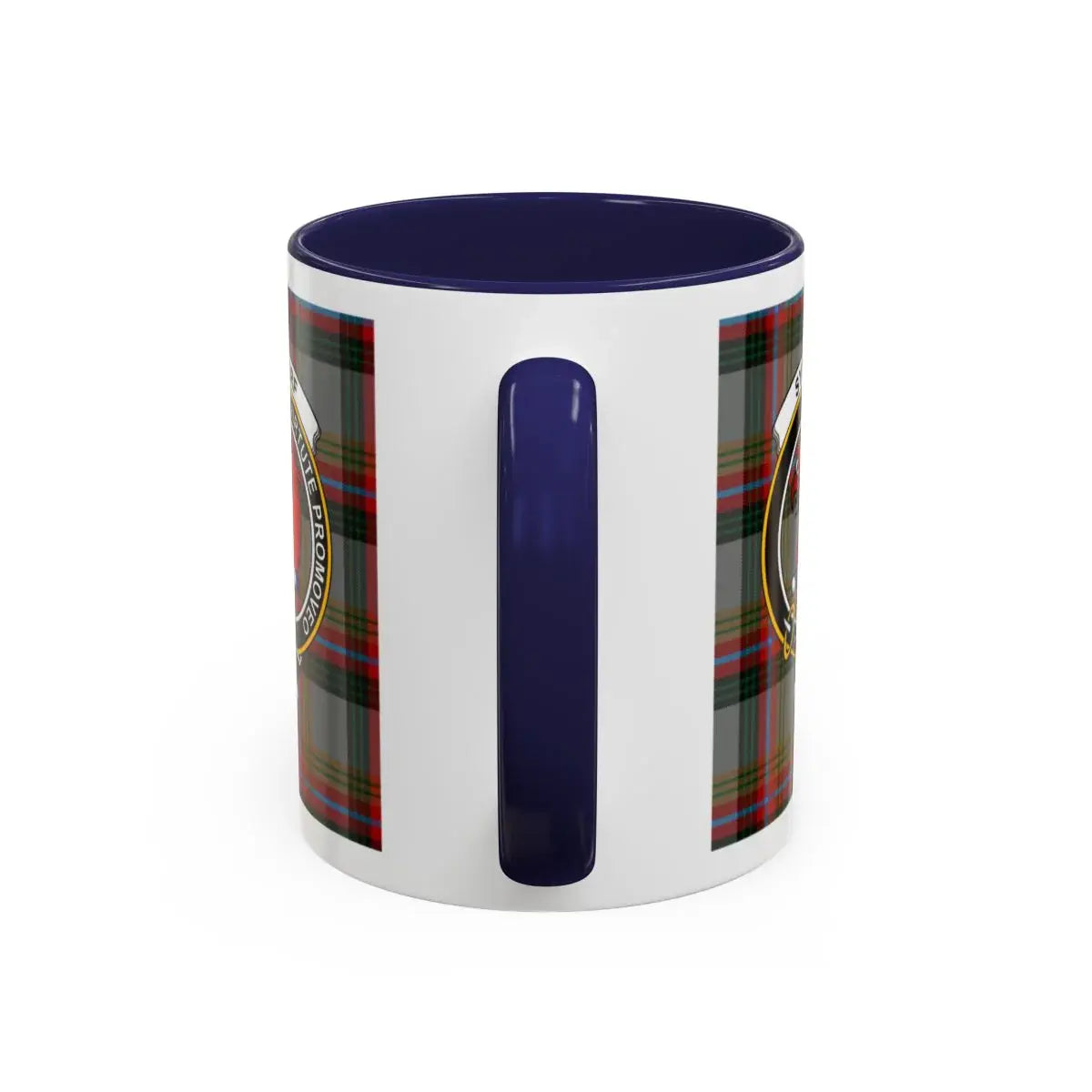 Sydserf clan crest mug shown in 11 oz and 15 oz sizes
