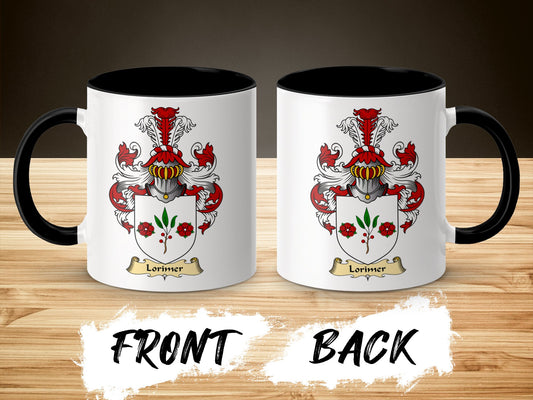 Clan Lorimer Scottish Coat of Arms Accent Mug - Living Stone Gifts