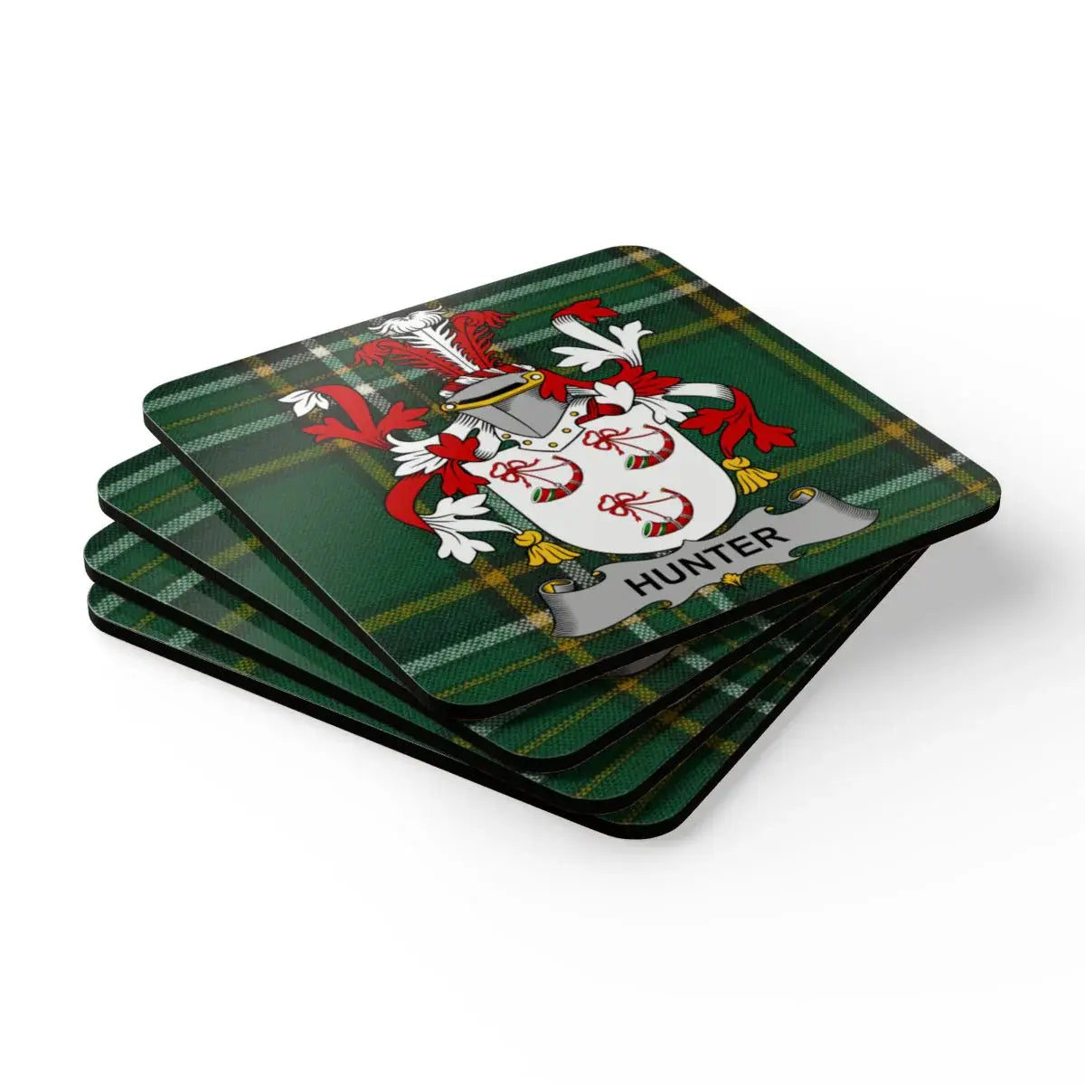 Family Crest Design Hunter Themed Coasters product