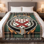 Fitzgibbon Irish National Tartan Woven Blanket – Family Crest Emblem
