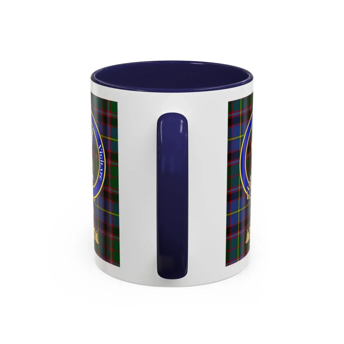 Sconce clan crest mug shown in 11 oz and 15 oz sizes