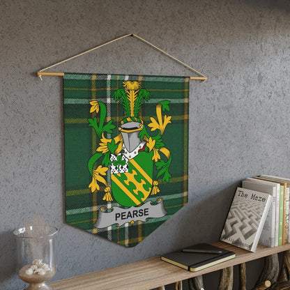 Pearse Family Crest Plaid Banner Wall Hanging product type