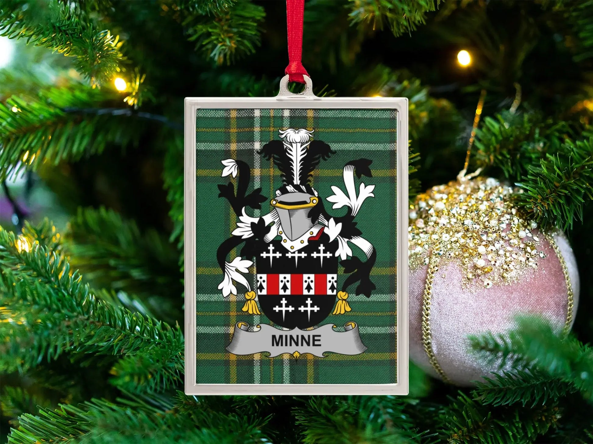 Personalized Family Crest Christmas Ornament product type