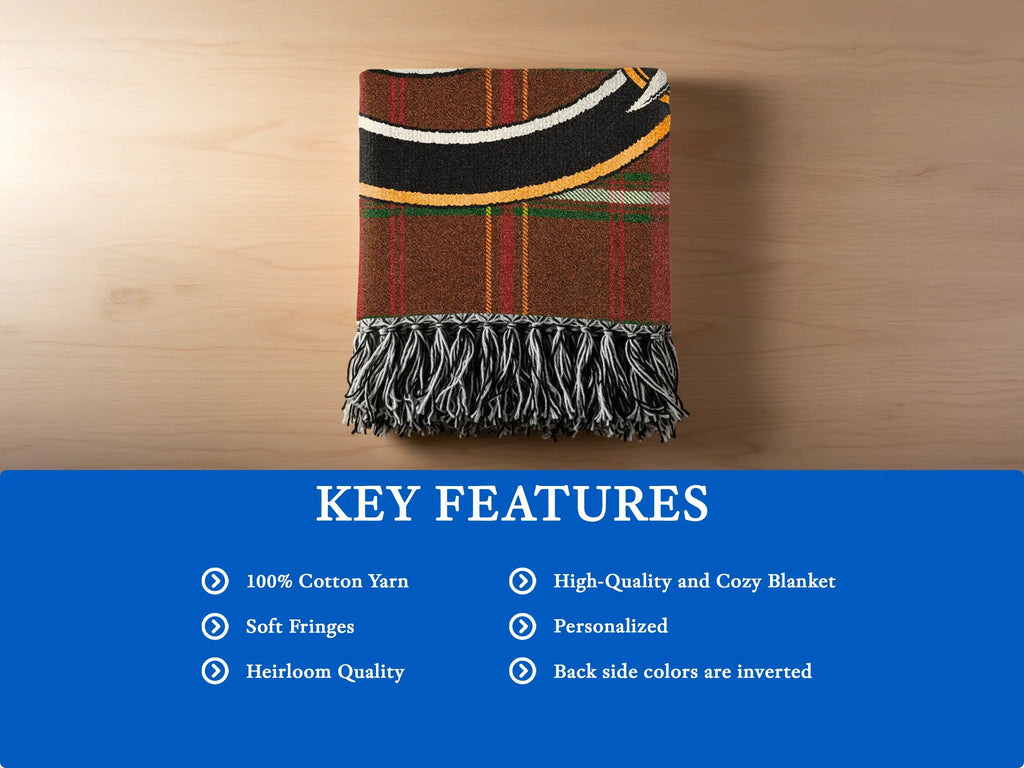 High-Quality Personalized Cozy Blanket with Soft Fringes