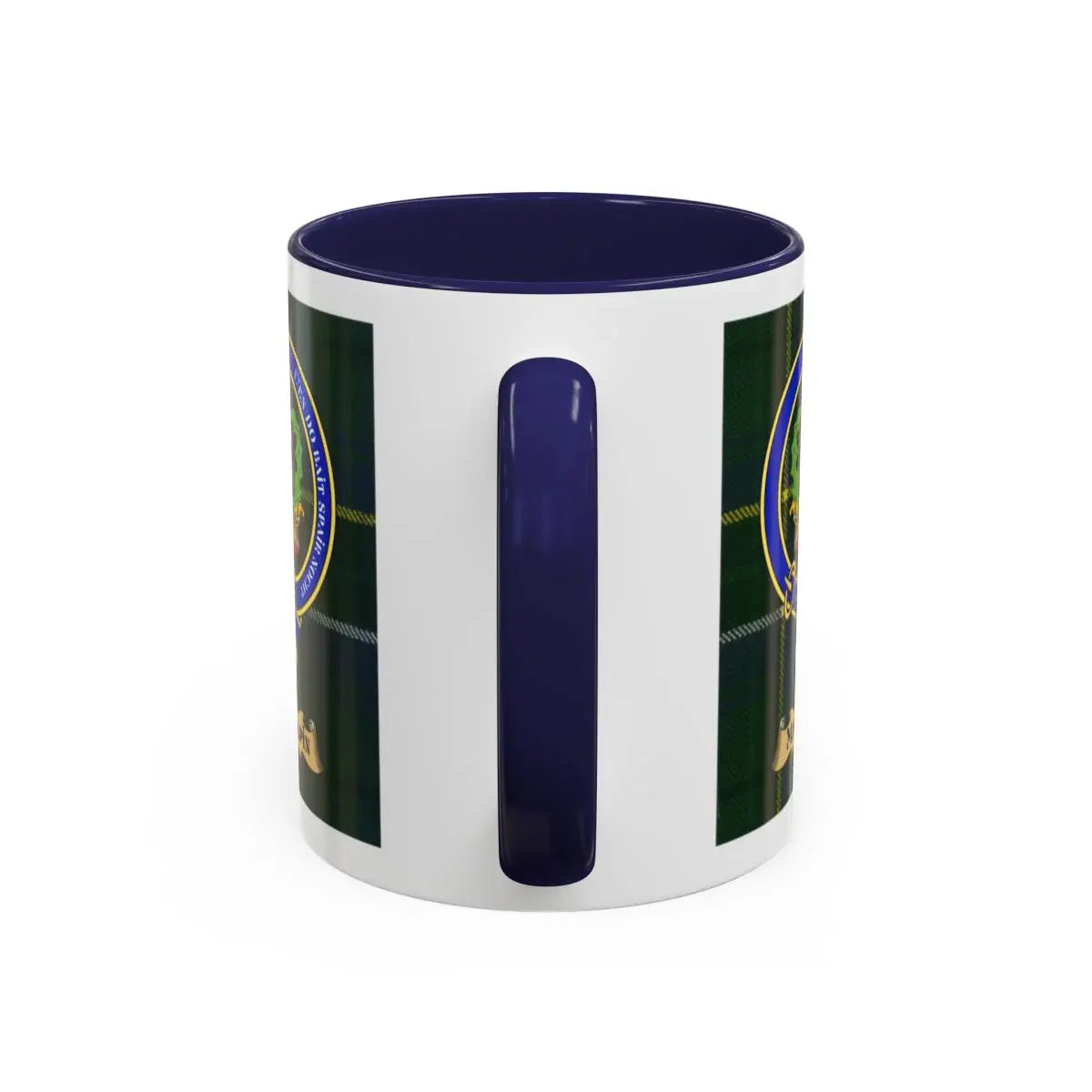 MacAlpin clan crest mug shown in 11 oz and 15 oz sizes
