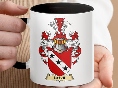 Clan Liddell Scottish Coat of Arms Accent Mug - Living Stone Gifts