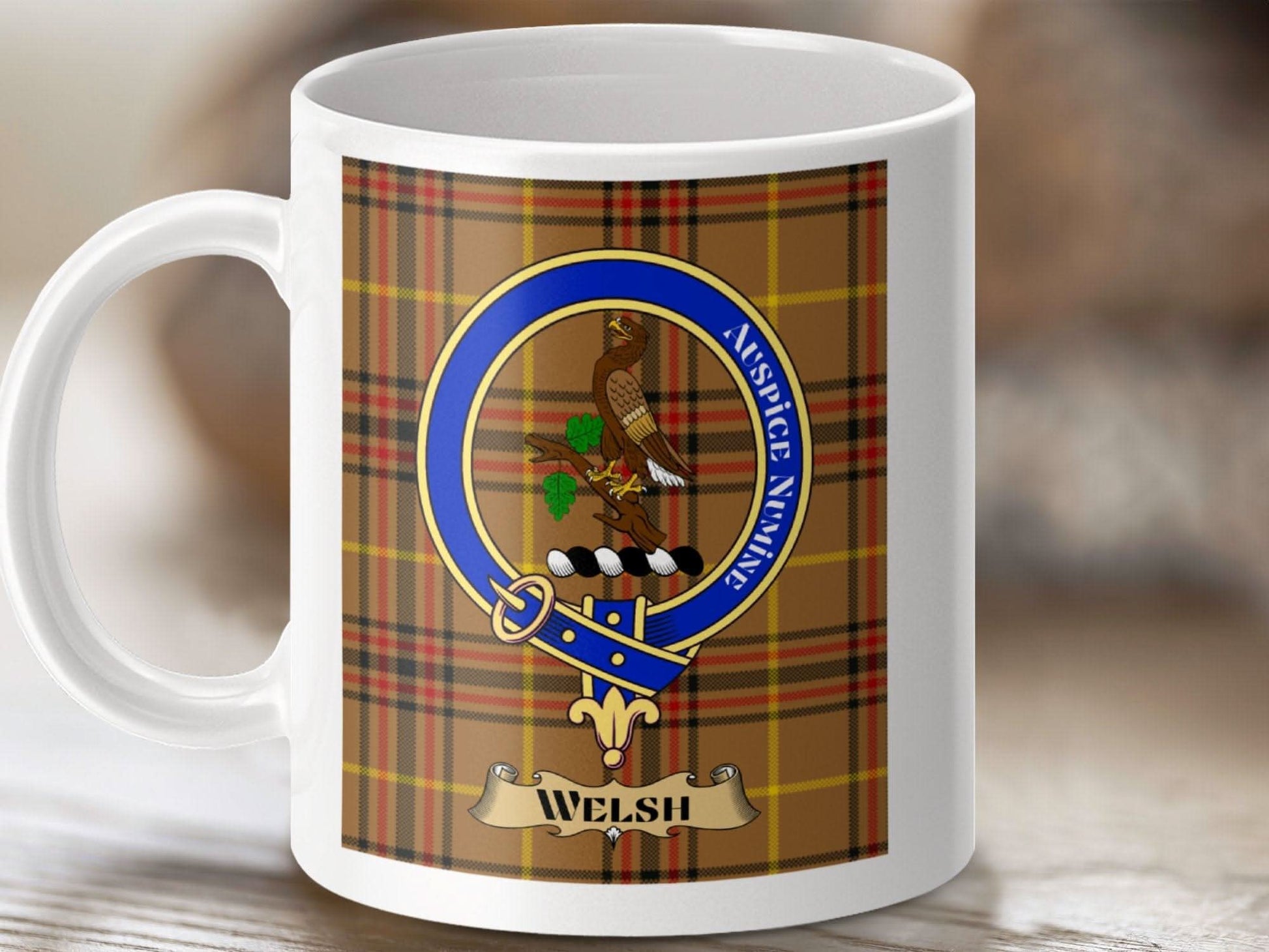 Custom Plaid Design Welsh Clan Crest Mug product
