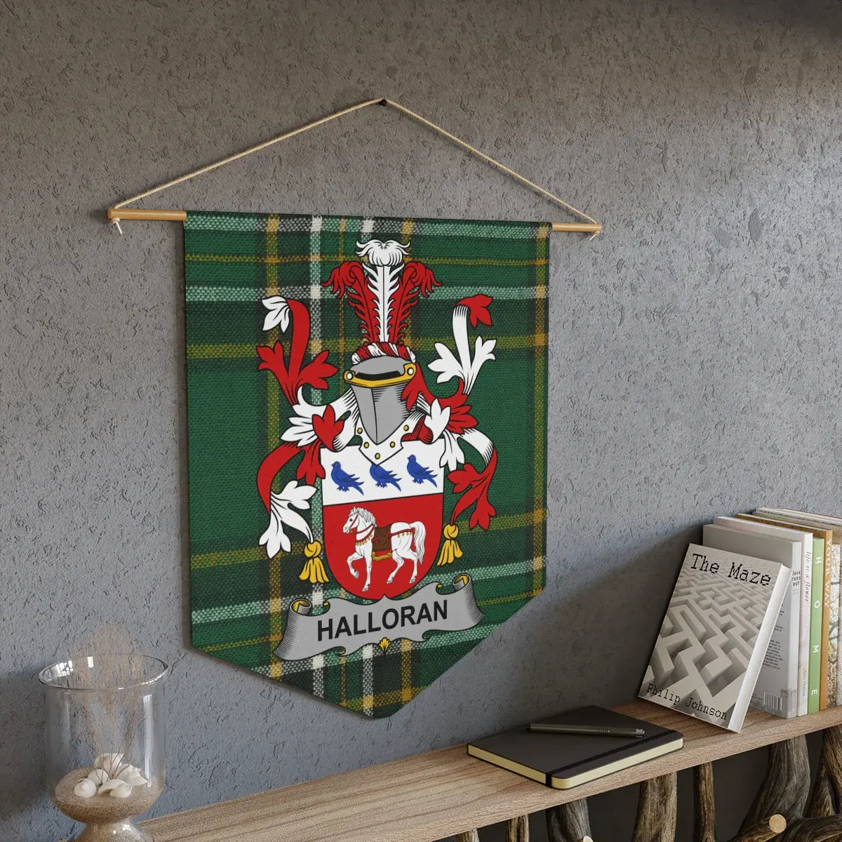 Halloran Family Crest Tartan Wall Hanging product
