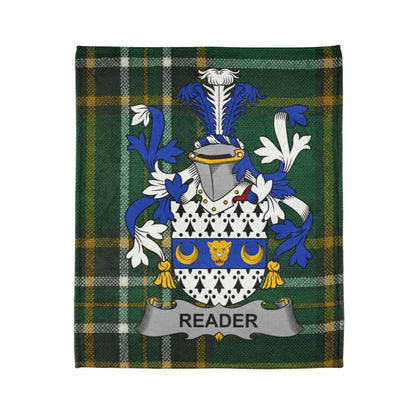 Reader Crest Embroidered Green Plaid Blanket product