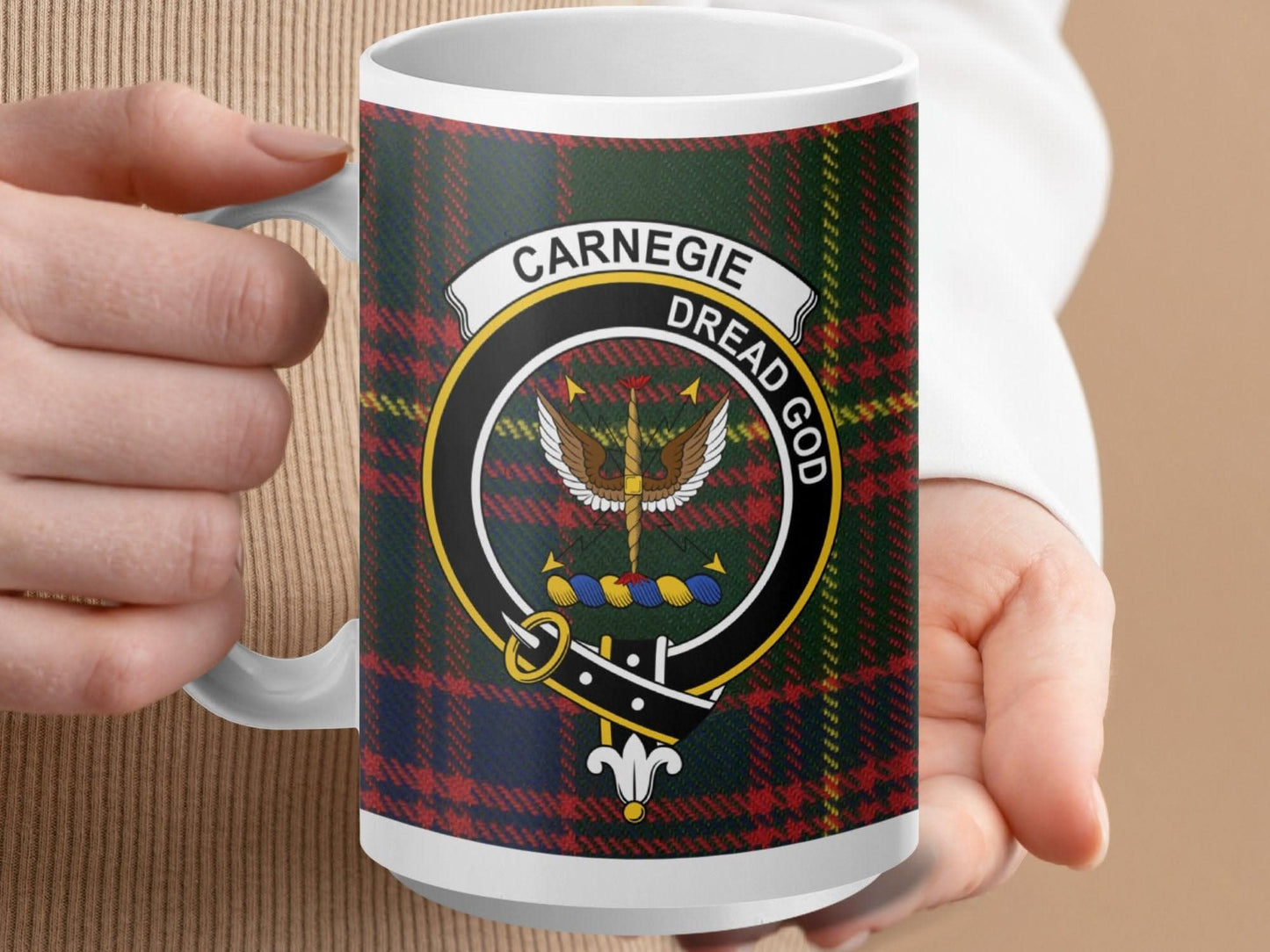 Carnegie Dread God Clan Tartan Pattern Mug product