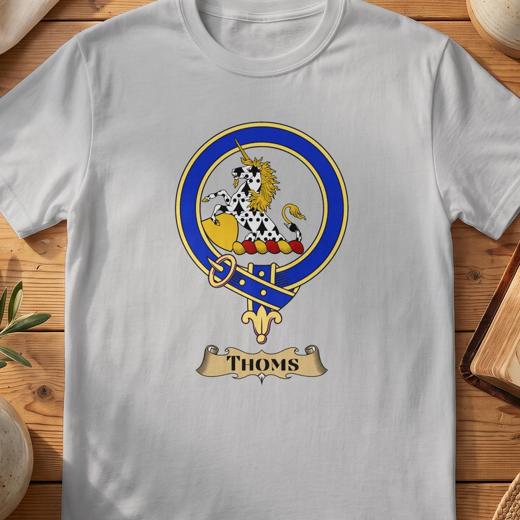 Thoms Scottish clan crest T-shirt in Sport Grey