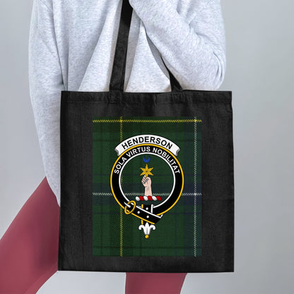 Clan Henderson Scottish Crest Tartan Tote Bag - Living Stone Gifts