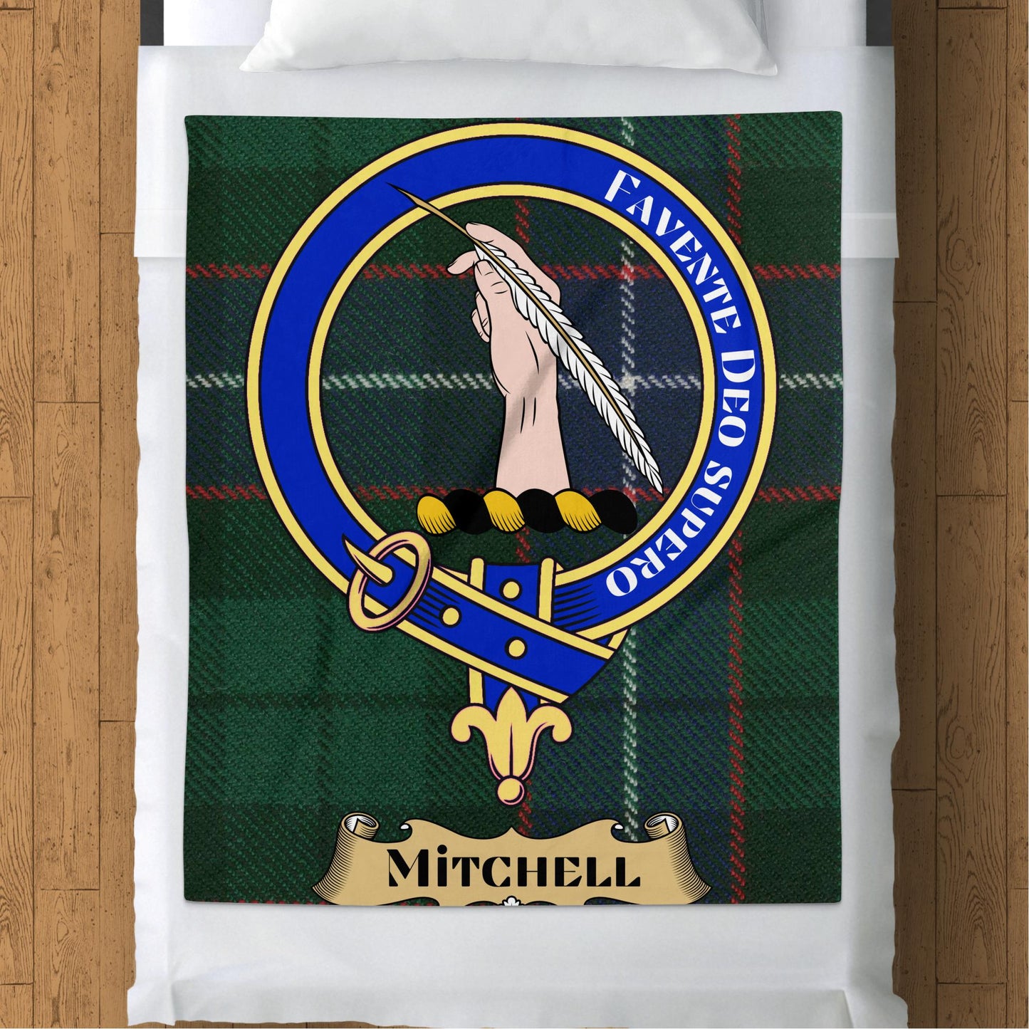 Scottish Clan Mitchell Tartan Throw Blanket - Living Stone Gifts