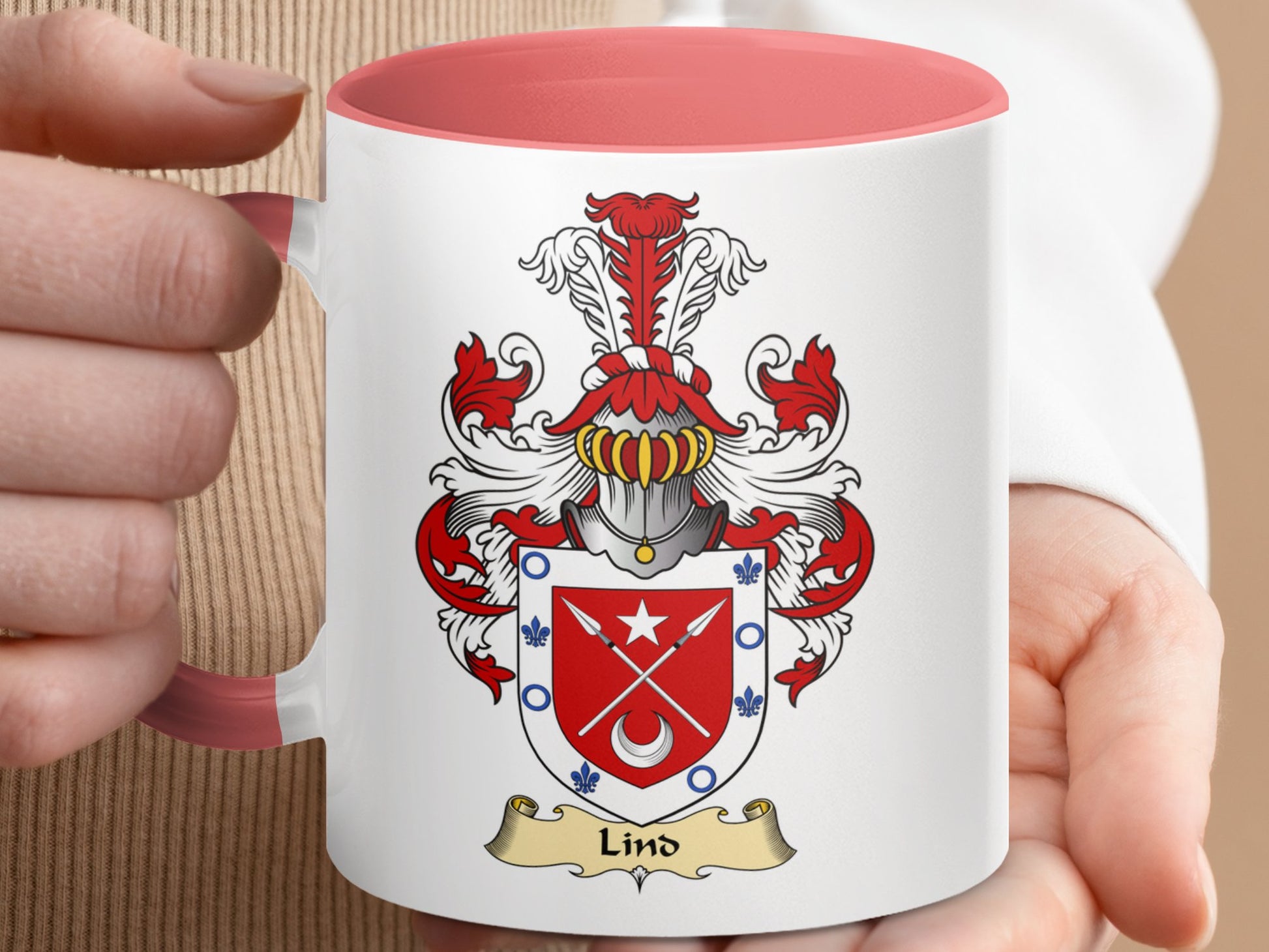 Lind Scottish Clan Coat of Arms Accent Mug - Living Stone Gifts