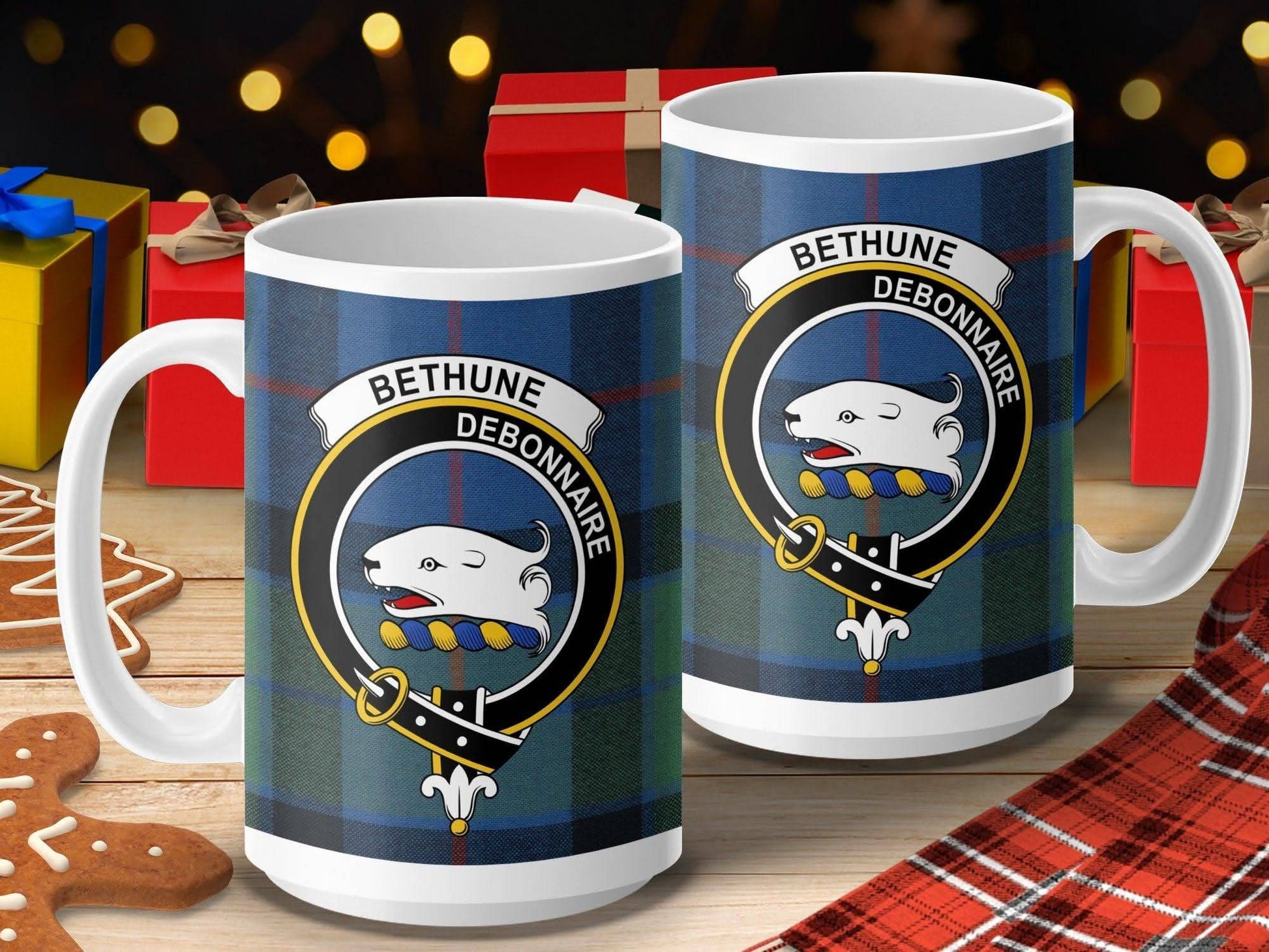 Bethune Debonnaire Crest Plaid Design Mug product