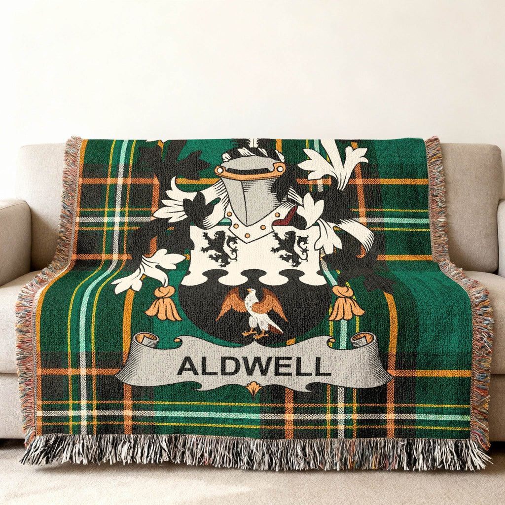 Aldwell Coat Arms Green Plaid Tartan Heraldic Pattern product type
