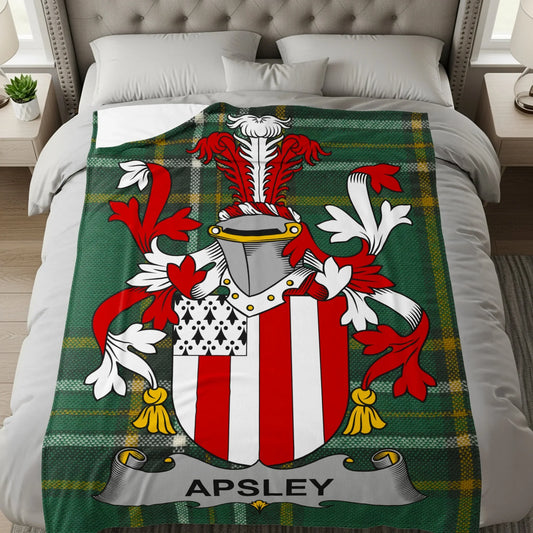 Apsley Family Crest Fleece Blanket Cozy Home Decor product type