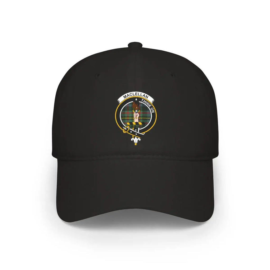 MacLellan Thikxon Crest Clan Black Embroidered Hat