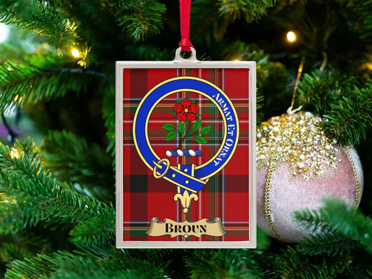 Broun Clan Tartan Christmas Tree Ornament product
