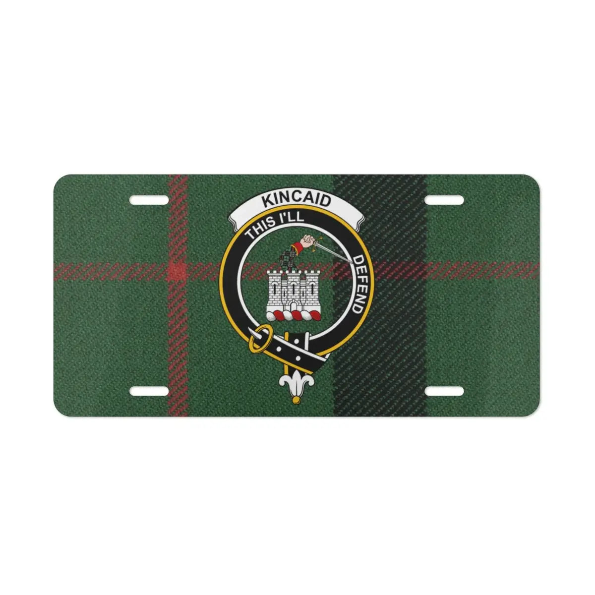 Kincaid This I'll Defend Plaid License Plate product