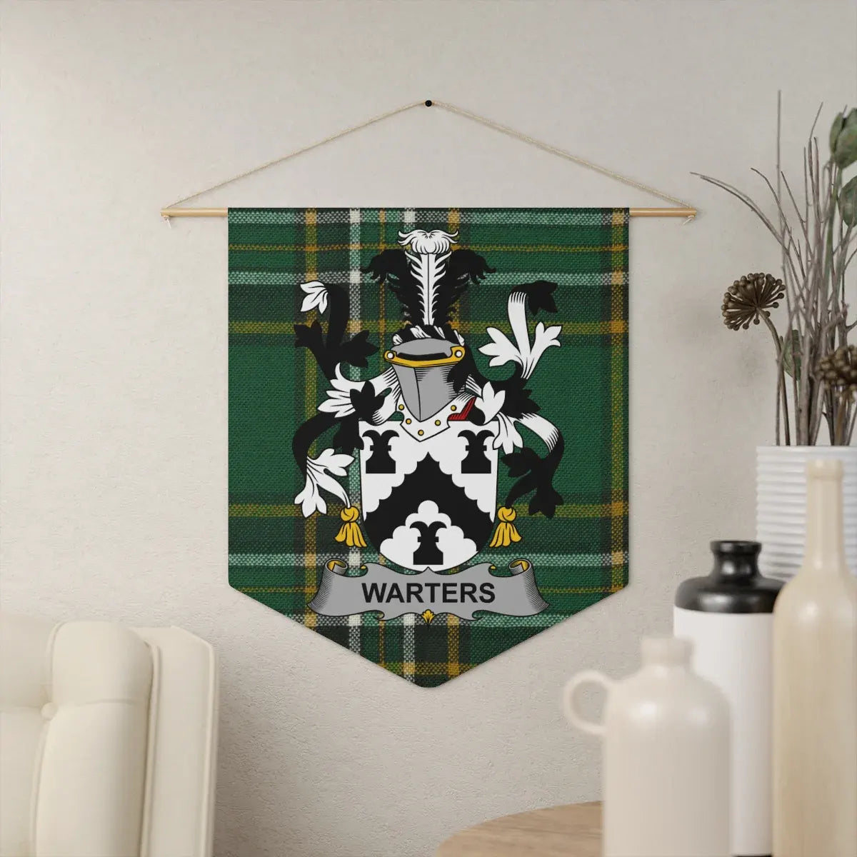 Green Warter Coat of Arms Wall Hanging Banner product