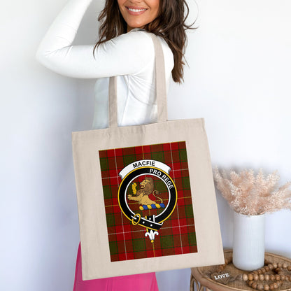 Clan Macfie Scottish Crest Tartan Tote Bag - Living Stone Gifts