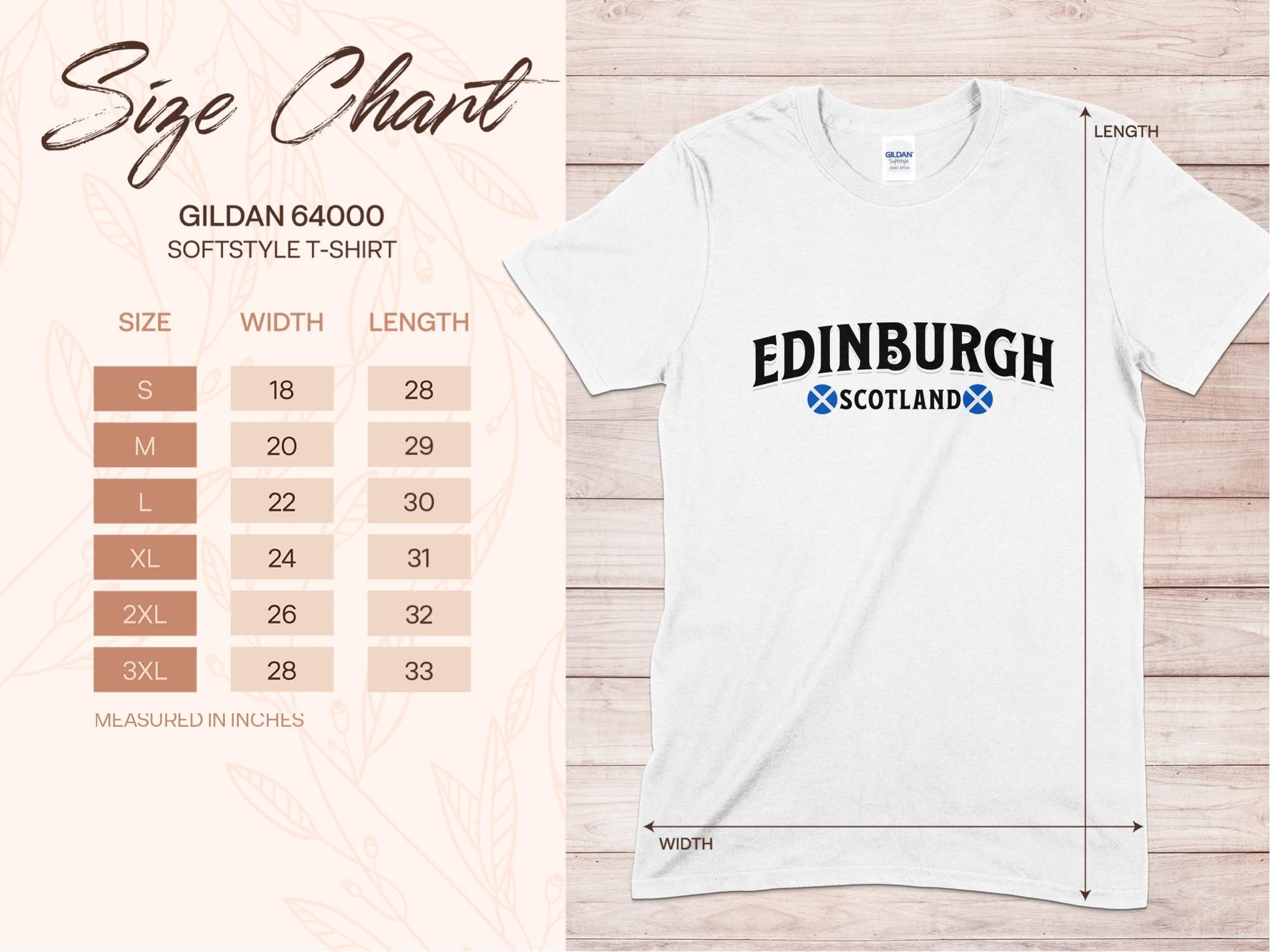 Edinburgh Scotland Flag Graphic Style T-Shirt - Living Stone Gifts