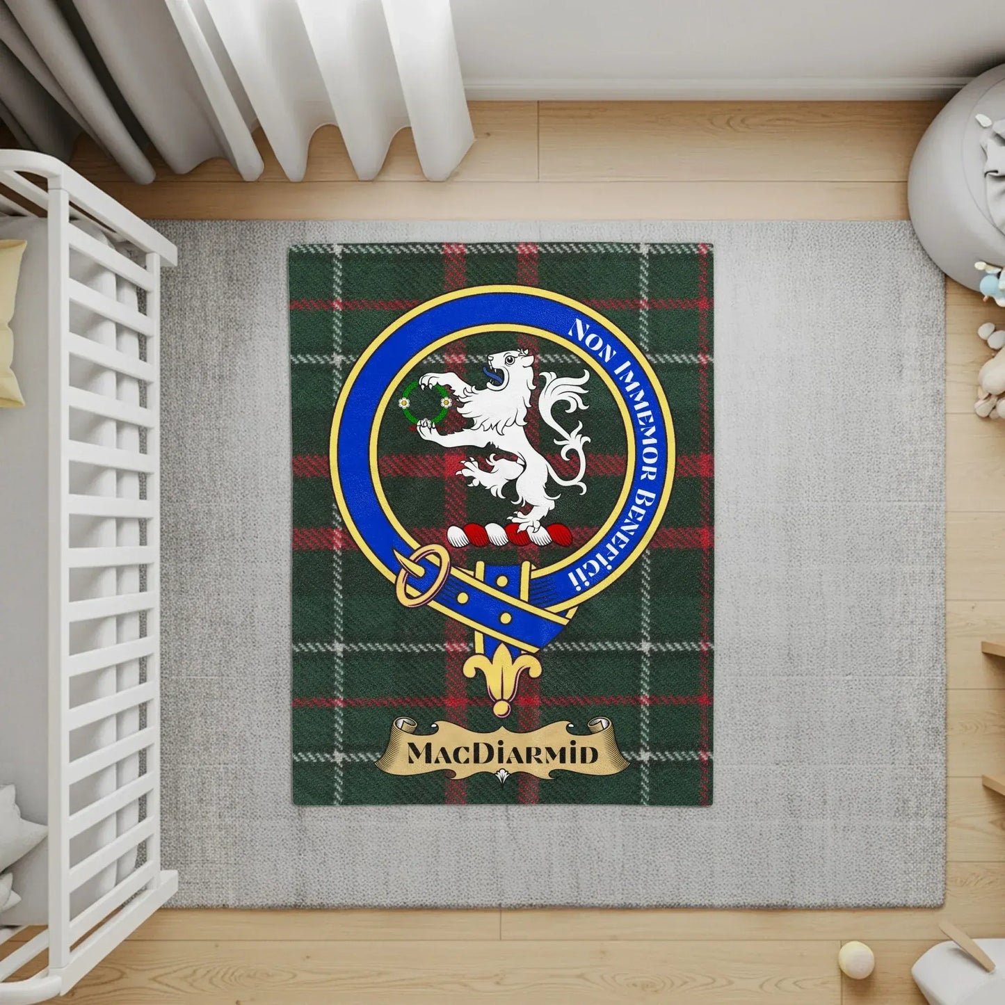 MacDiarmid Family Crest Tartan Pattern Rug product