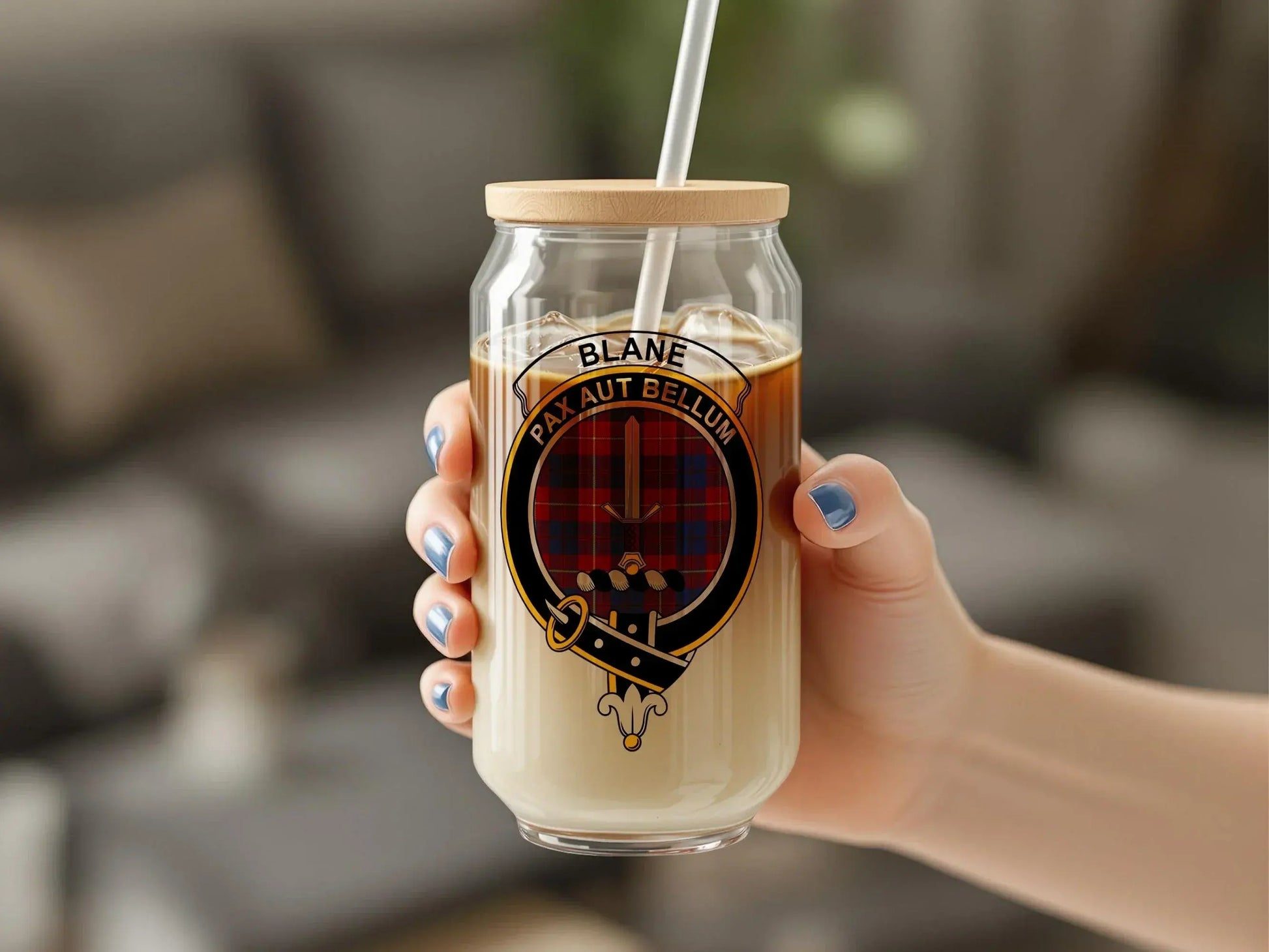 Scottish Clan Blane Tartan Design Glassware product