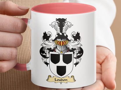 Clan Loudon Scottish Clan Surname Coat of Arms Mug - Living Stone Gifts