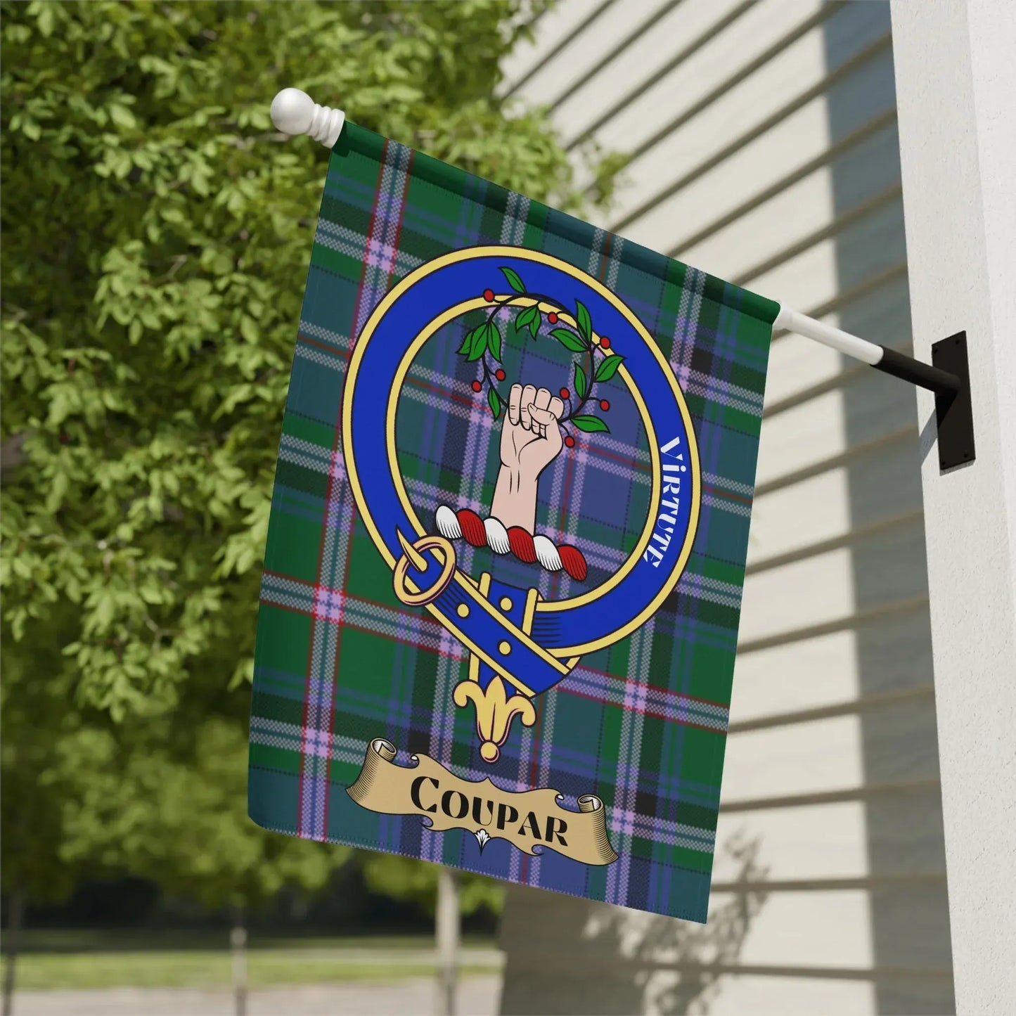 Coupar Clan Crest Tartan House Flag product