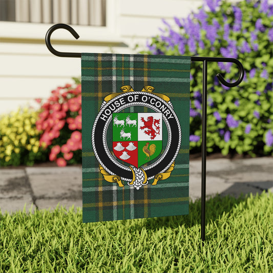 House of O'Conry Crest Plaid Garden Flag