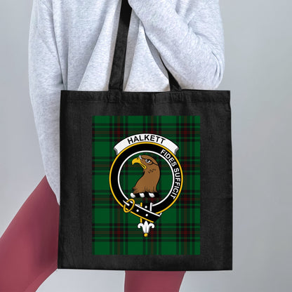 Clan Halkett Scottish Crest Tartan Tote Bag - Living Stone Gifts