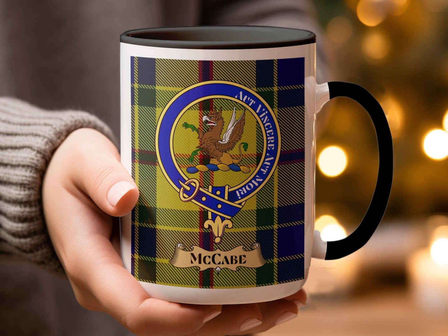 McCabe Scottish Clan Crest Tartan Mug - Living Stone Gifts