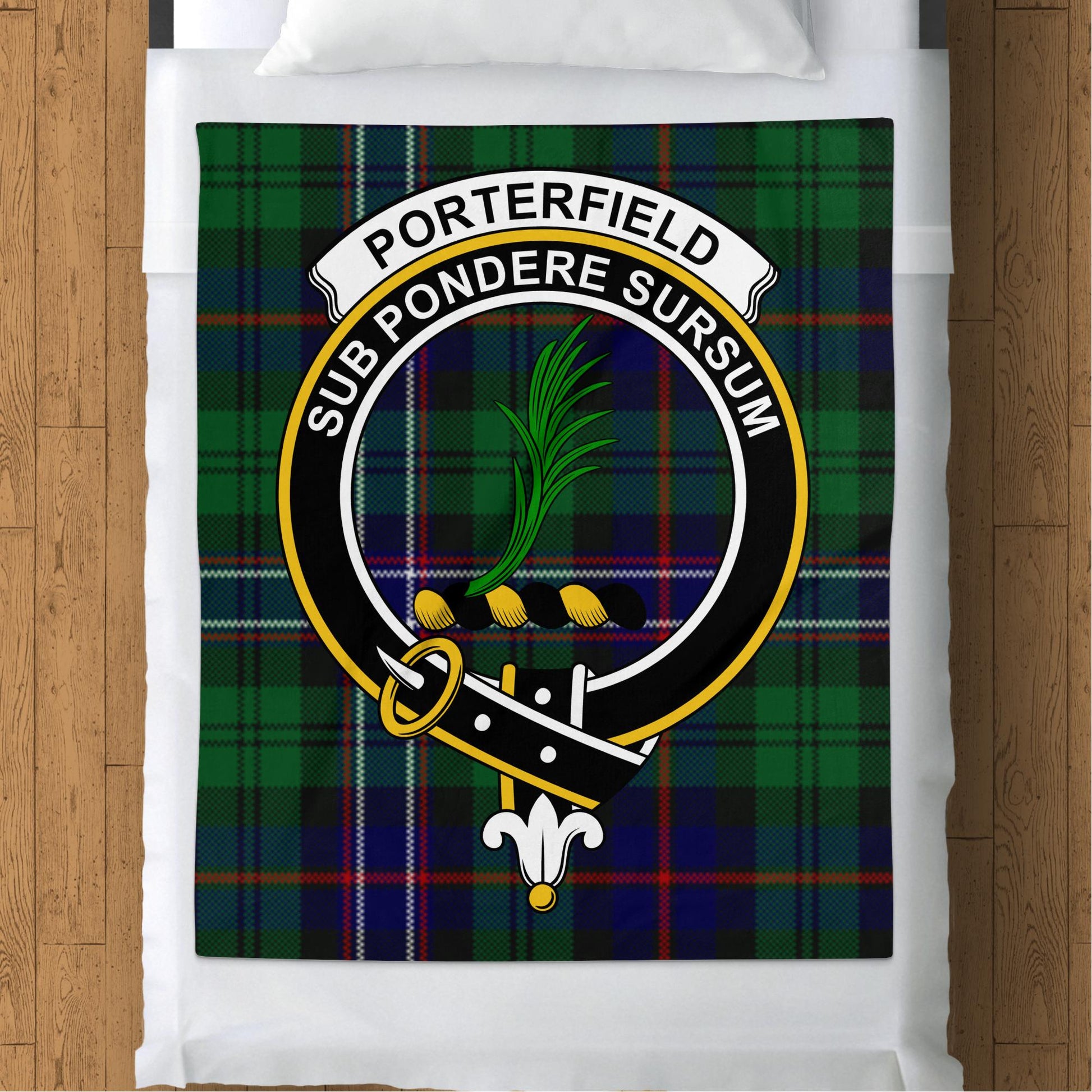 Scottish Clan Porterfield Tartan Throw Blanket - Living Stone Gifts