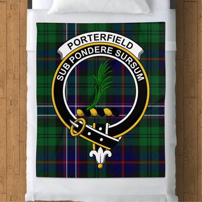 Scottish Clan Porterfield Tartan Throw Blanket - Living Stone Gifts