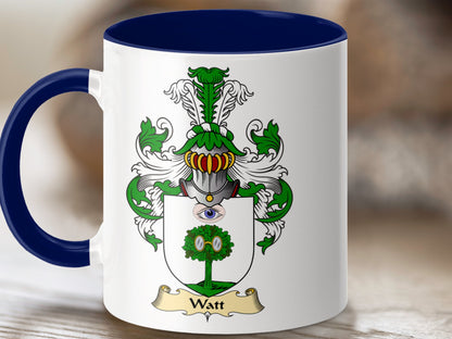 Clan Watt Scottish Coat of Arms Mug - Living Stone Gifts