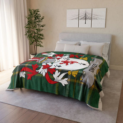 Dwyer Surname Irish Coat Of Arms Tartan Blanket