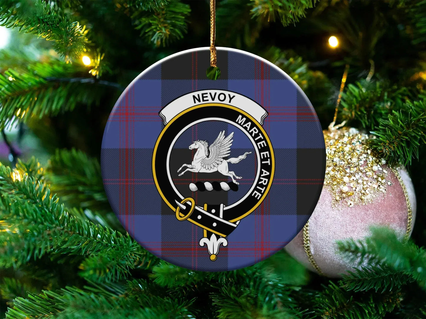 Personalized Nevoy Crest Christmas Ornament product